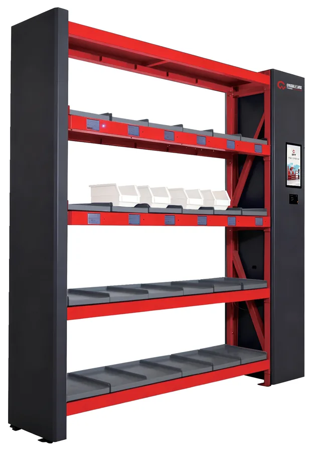 Smart parts cabinet for small components